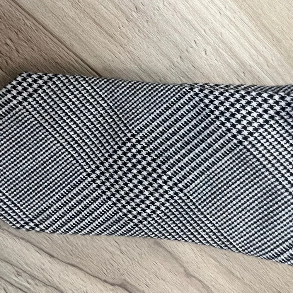 J.Crew Men’s Black & White Houndstooth Plaid Tie | Classic Cotton Neck Tie‎